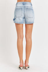 Risen Full Size High Rise Denim Shorts OutfitFlow